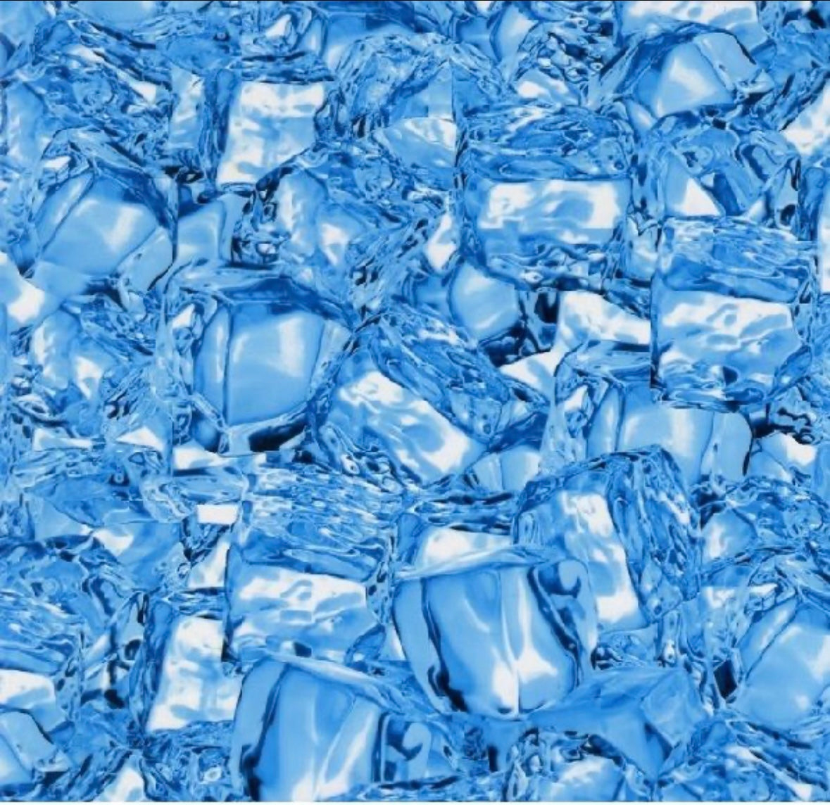 Ice cubes blue