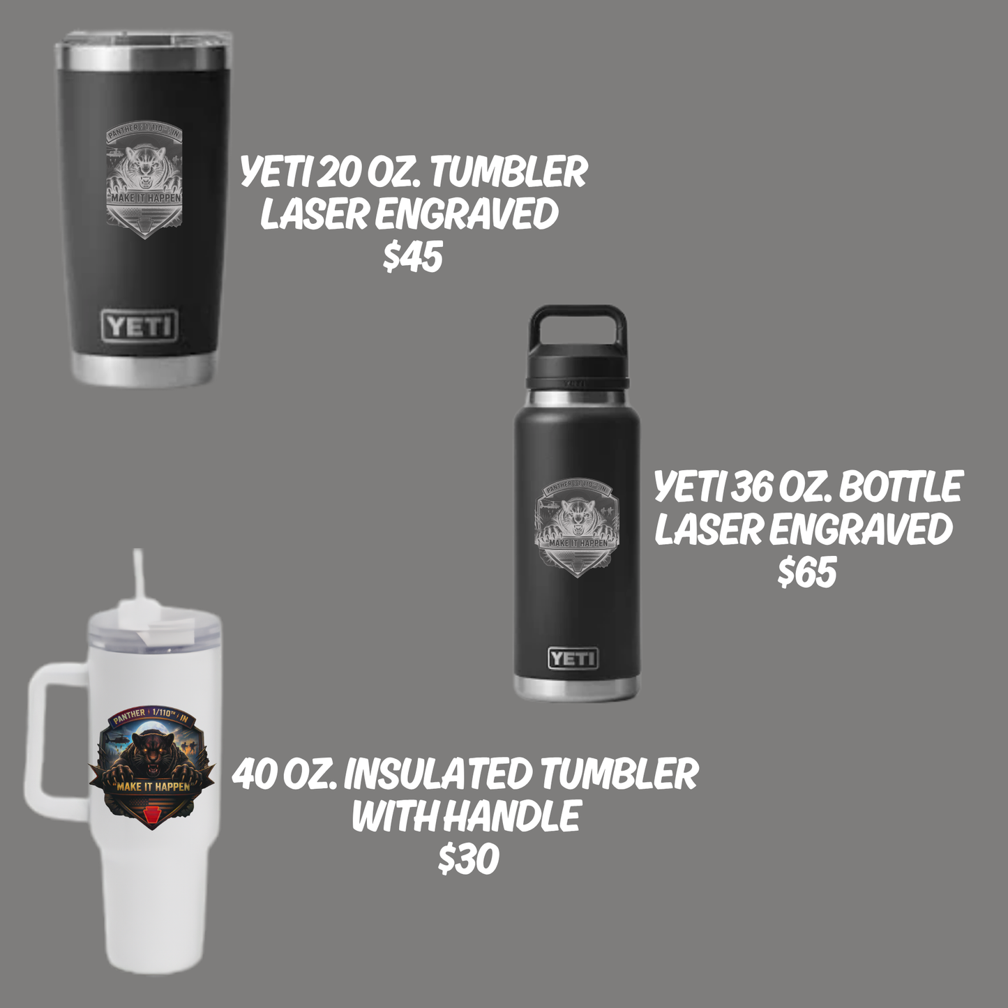 YETI Black 20oz Rambler Tumbler LE