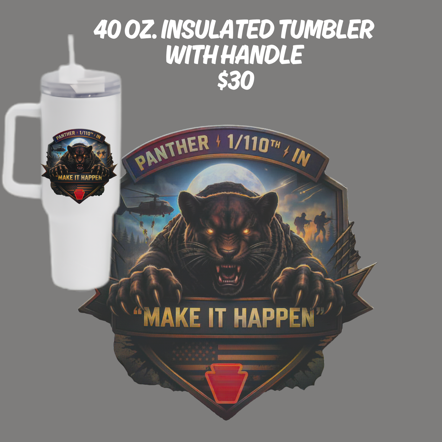 40oz Insulated Tumbler W/Handle