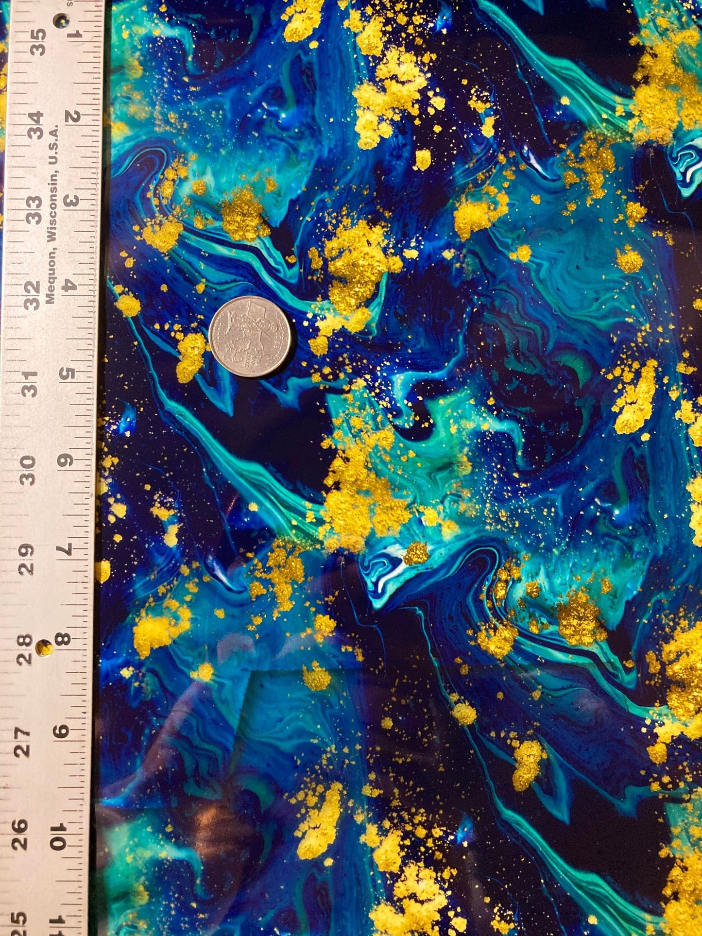 Gold & Teal Slick