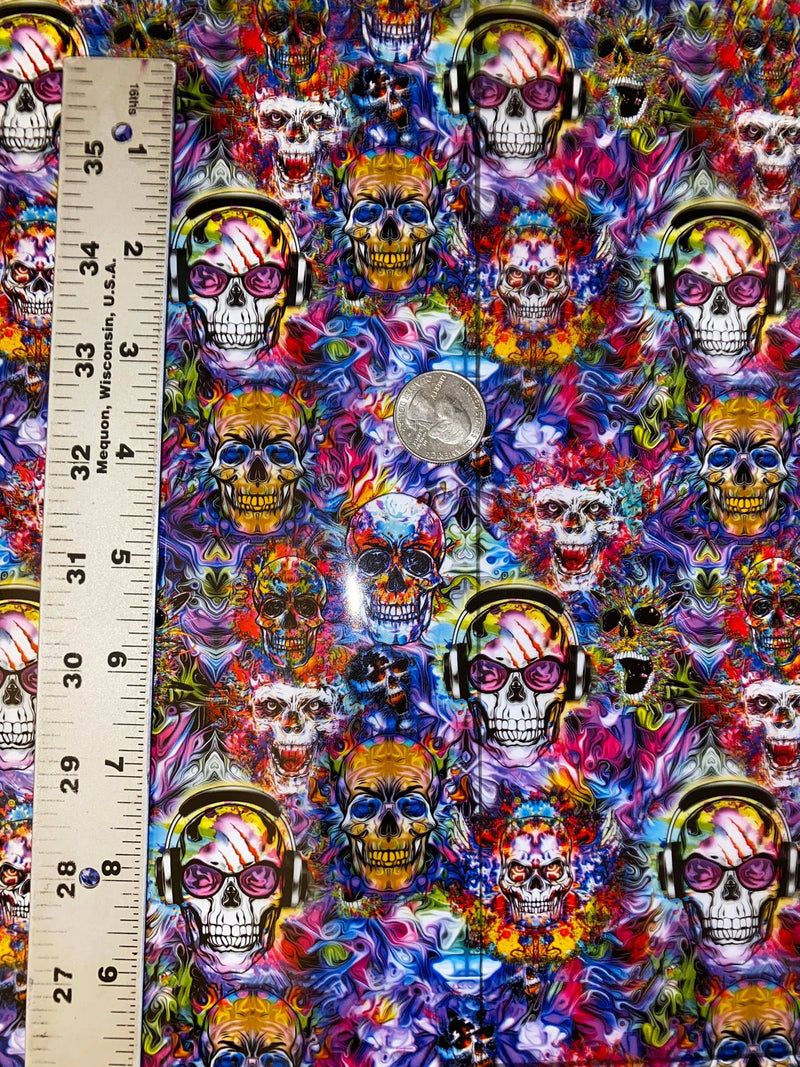 Rainbow Fire Skull