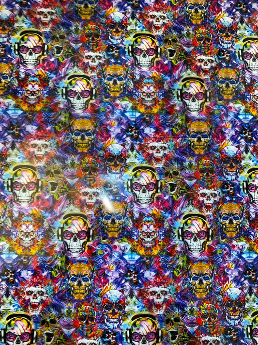 Rainbow Fire Skull