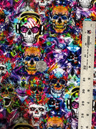 Rainbow Fire Skulls XXL