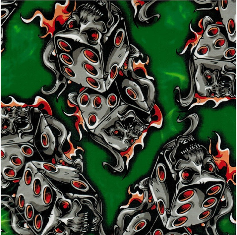 FLAMING DICE GREEN
