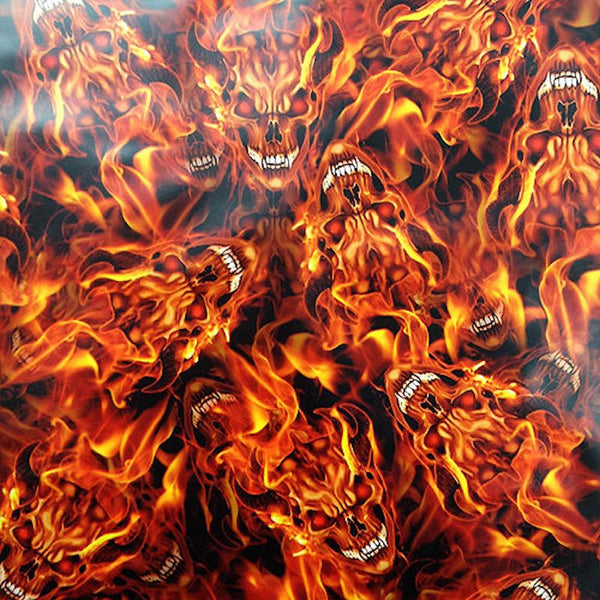Flaming Devil Skulls