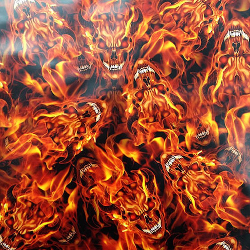 Flaming Devil Skulls